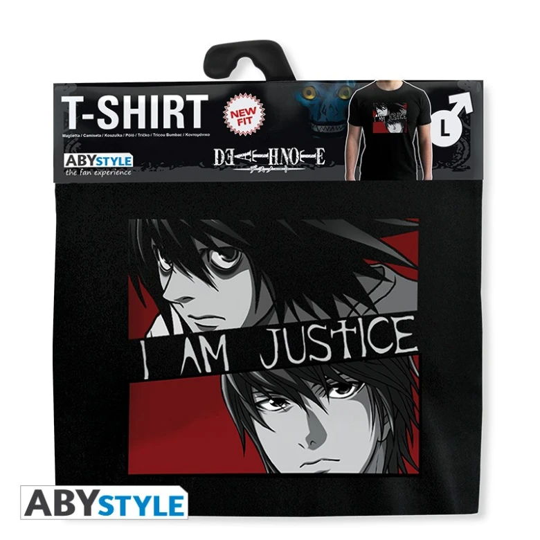 death note tshirt i am justice man ss black new fit 1