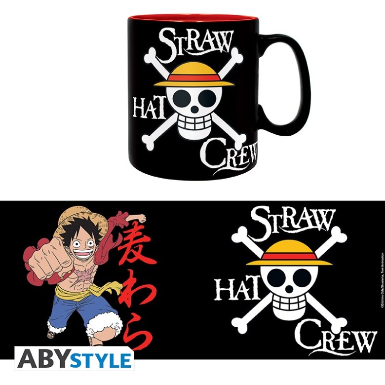 one piece mug 460 ml luffy skull with box x2 3