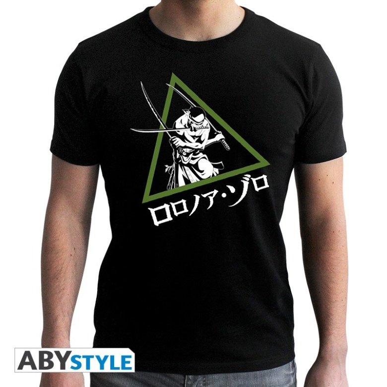 one piece tshirt zoro man ss black new fit